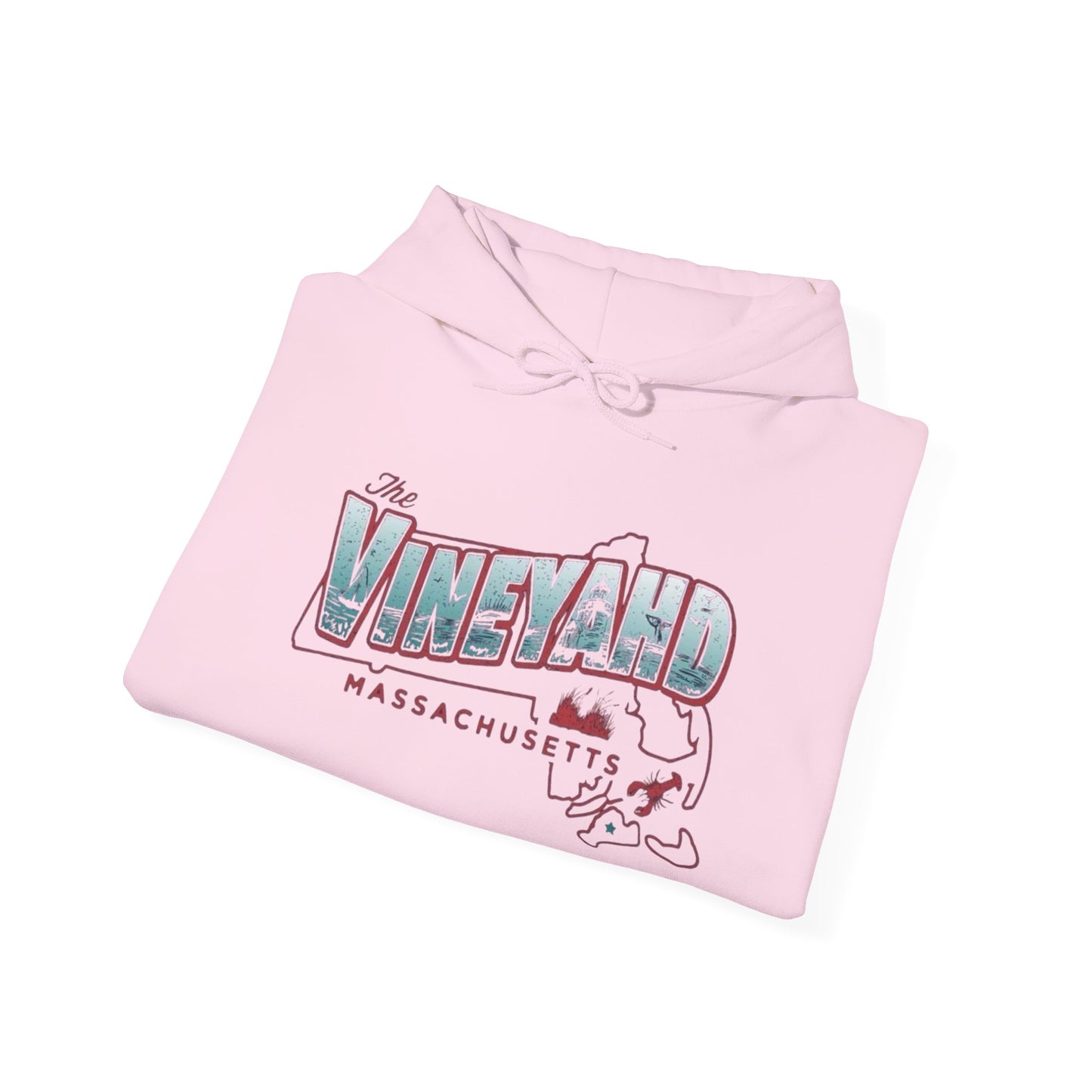 The Vineyard Massachusetts NEW Graphic Hoodie Hooded Sweatshirt NEW ADULT