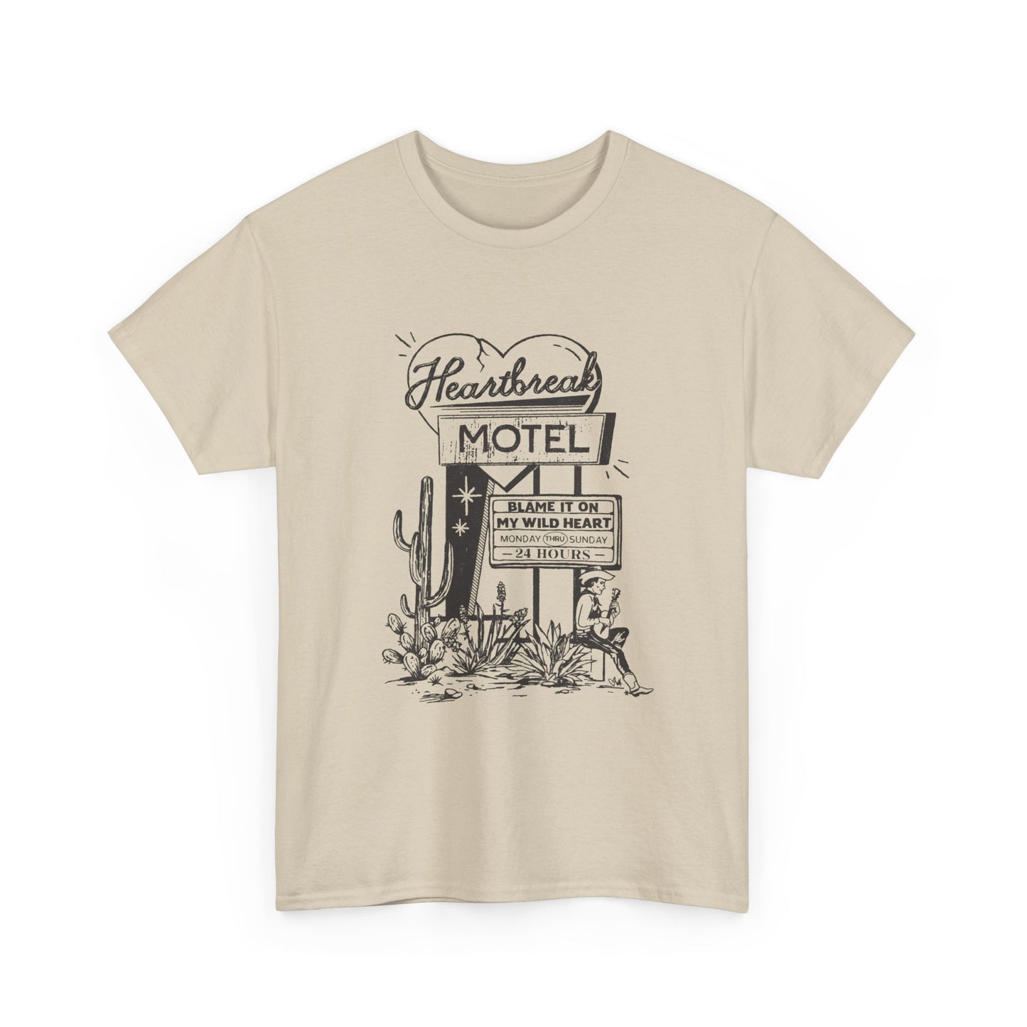 Heartbreak Hotel Graphic T Shirt Unisex Heavy Cotton Tee