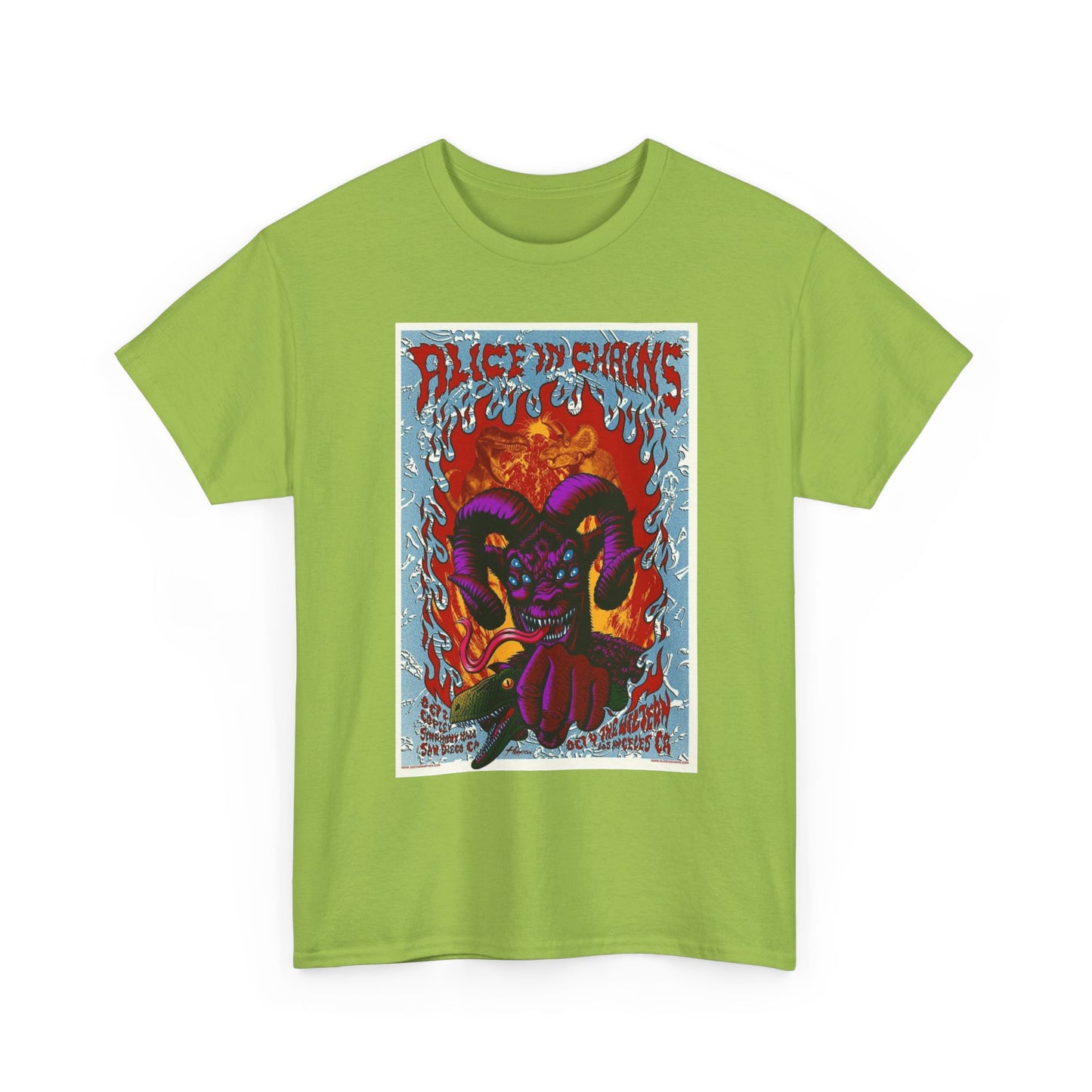 Alice In Chains Rock Band T Shirt Merch Poster Unisex Heavy Cotton Tee