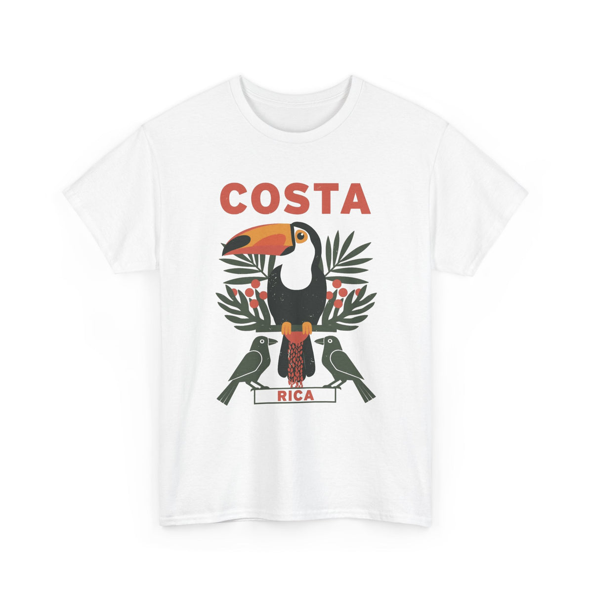 Costa Rica Graphic T Shirt Retro 80's Men's Heavy Cotton Tee