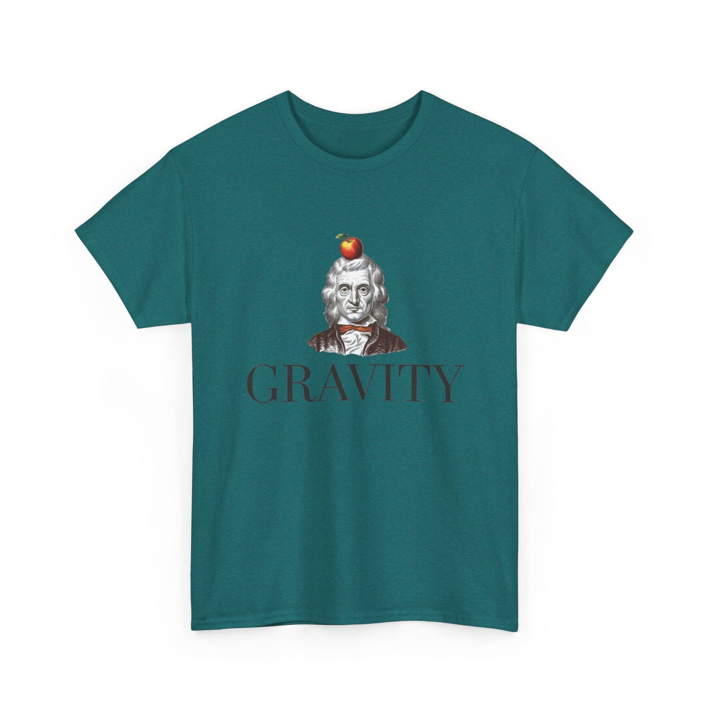 Gravity Sir Issac Newton Funny Graphic T Shirt NEW Unisex Heavy Cotton Tee