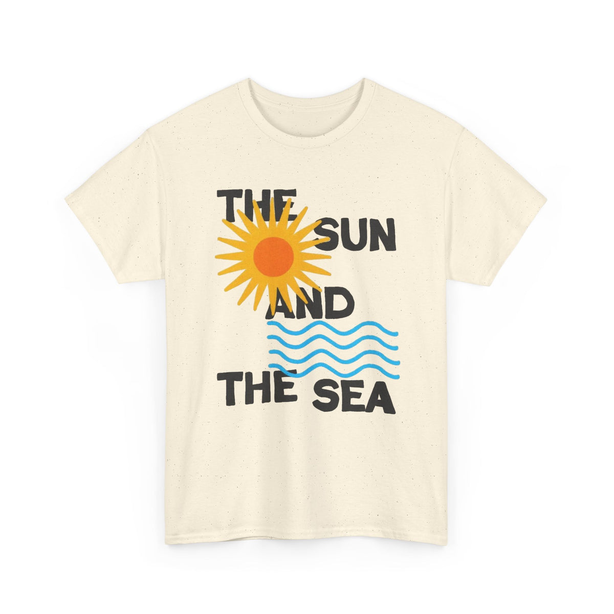 The Sun And The Sea Graphic T Shirt Retro Men's Heavy Cotton Tee