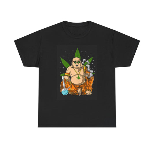 Pothead Buddha leaf Graphic T Shirt Retro Unisex Heavy Cotton Tee