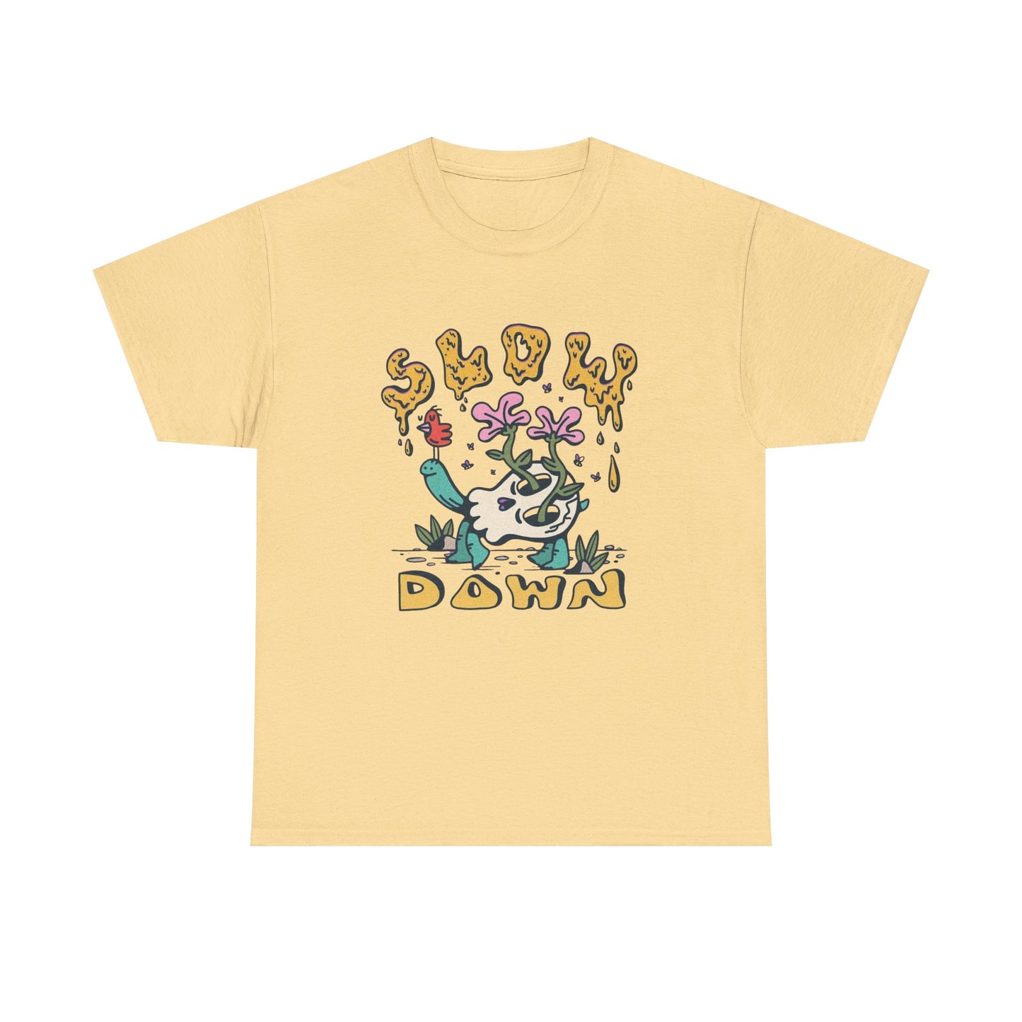 Slow Down Trippy Graphic T Shirt NEW ADULT TEE VINTAGE