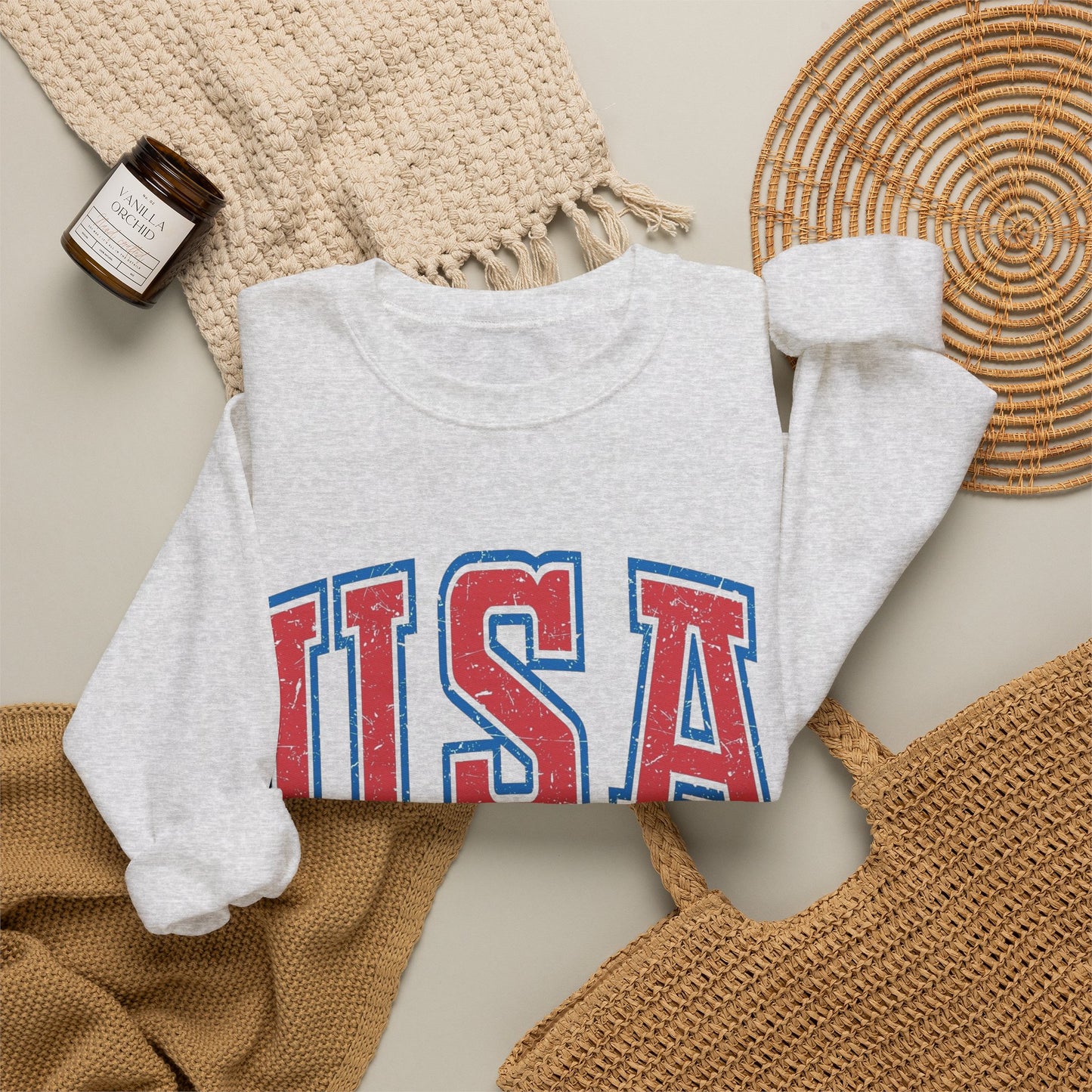 USA Est 1776 American Flag Sweater NEW Unisex Heavy Blend™ Crewneck Sweatshirt
