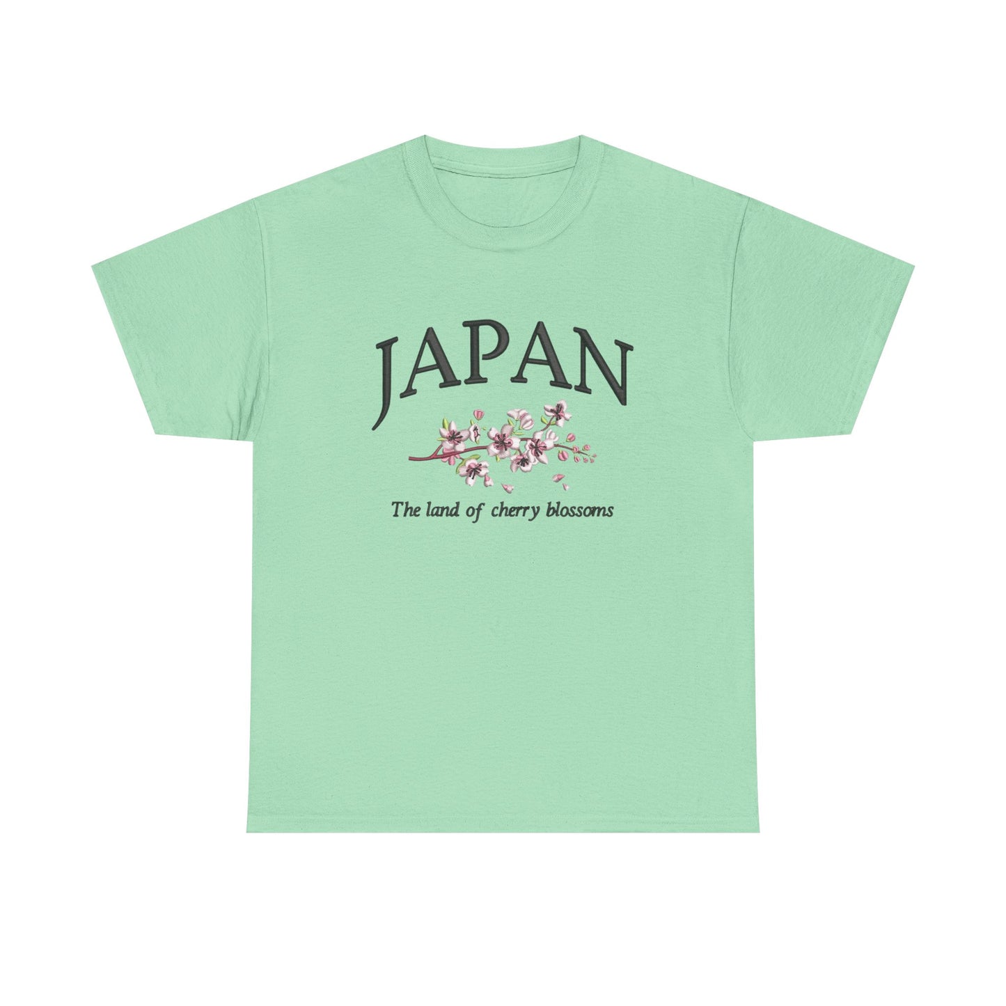 Japan Land Of The Cherry Blossoms Graphic T Shirt NEW Unisex Heavy Cotton Tee
