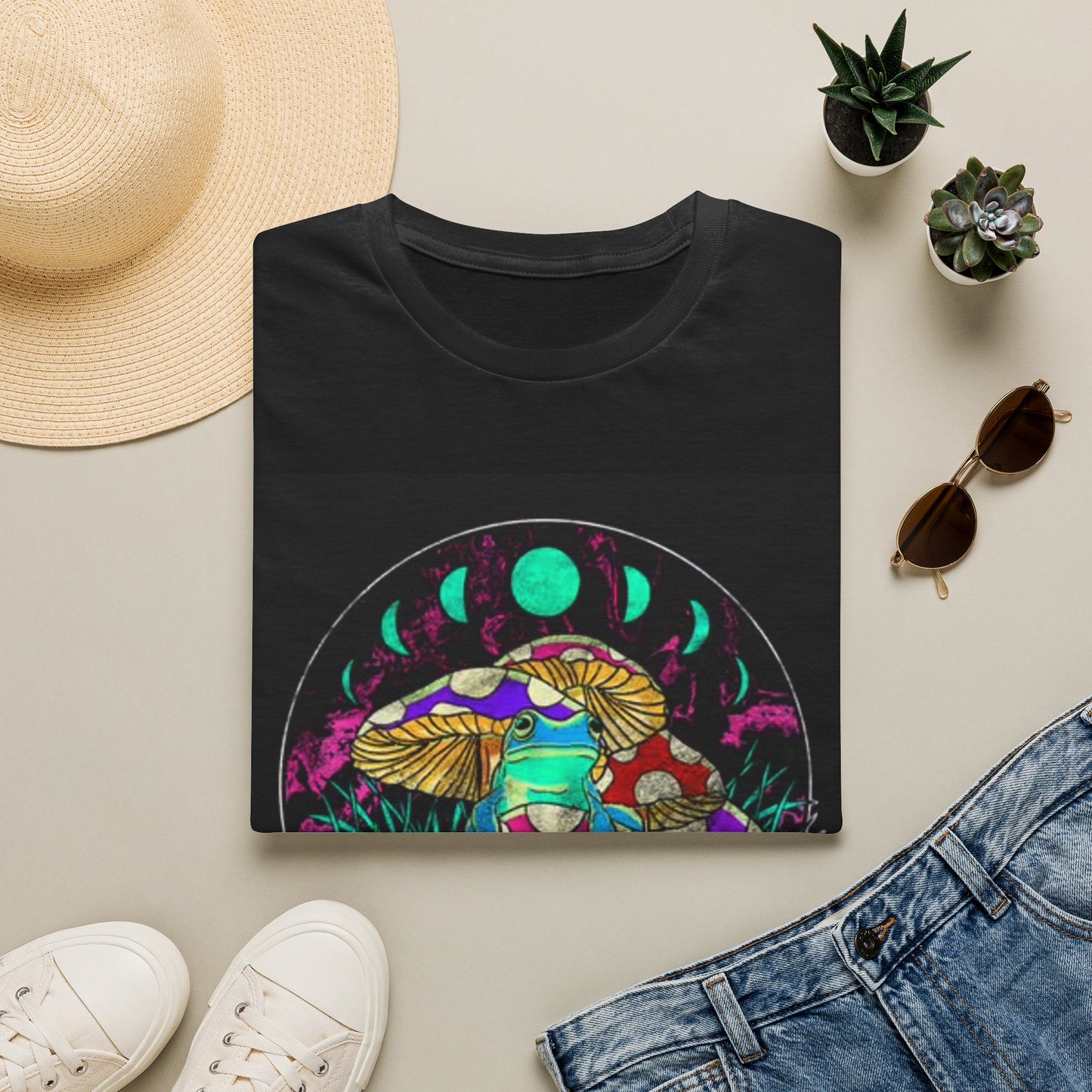 Trippy Toad Mushroom Graphic T Shirt Retro Neon Unisex Softstyle T-Shirt