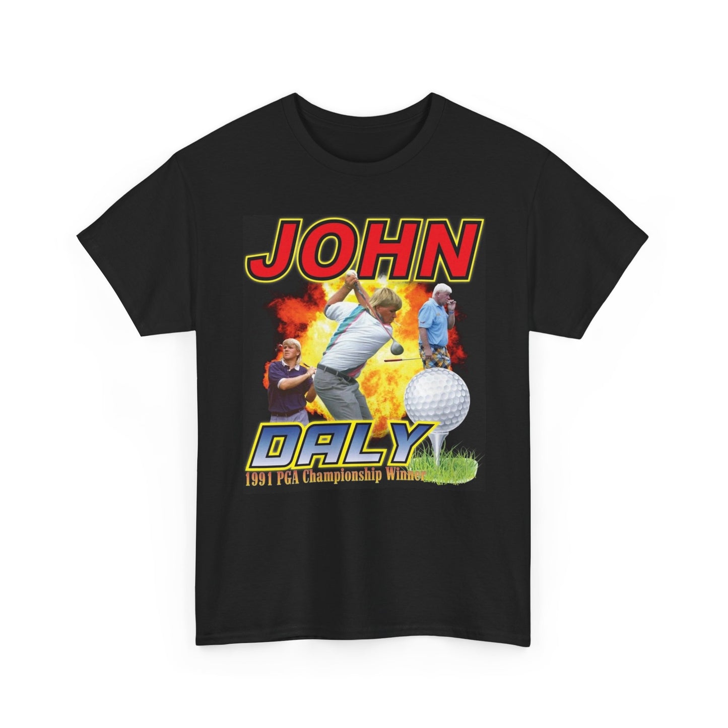 John Daly Golfing Vintage T Shirt Unisex Heavy Cotton Tee Gift