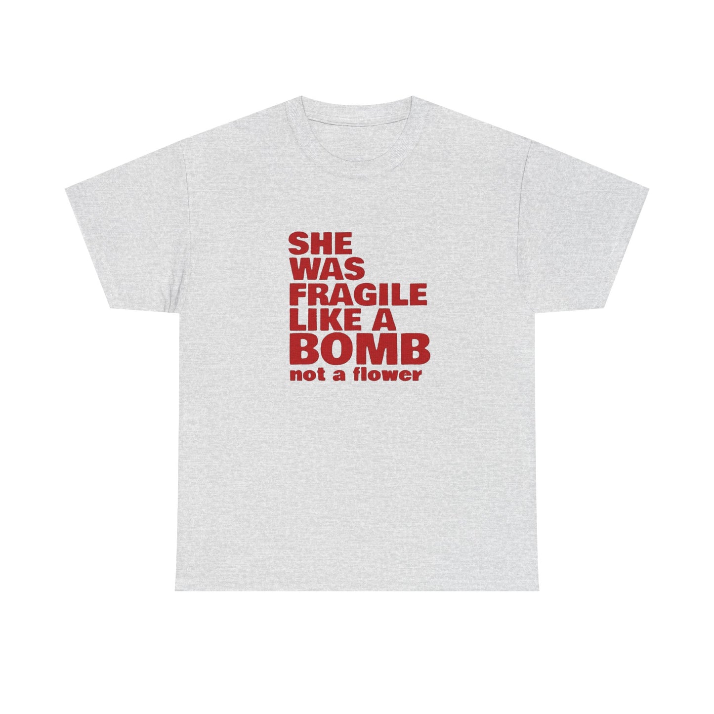 She Was Fragile Art Graphic T Shirt NEW ADULT Unisex Heavy Cotton Tee