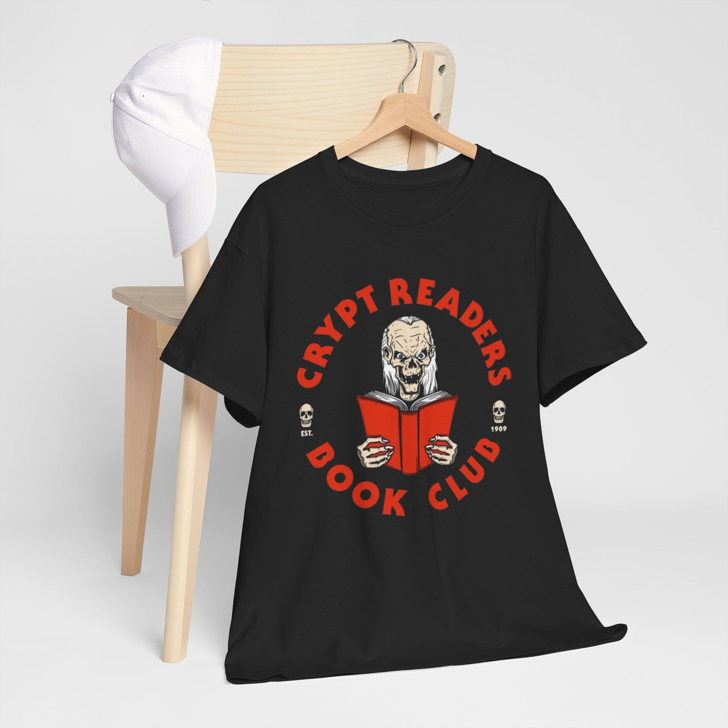 Crypt Readers Book Club Vintage Graphic T Shirt Unisex Heavy Cotton Tee