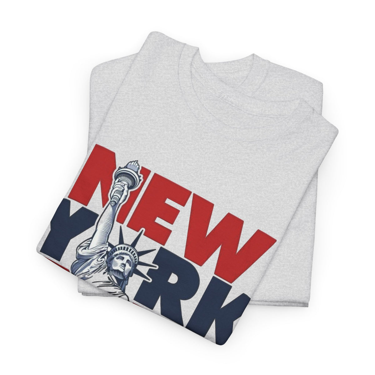 New York Statue Of Liberty Graphic T Shirt Men's Classic Heavy Cotton Tee