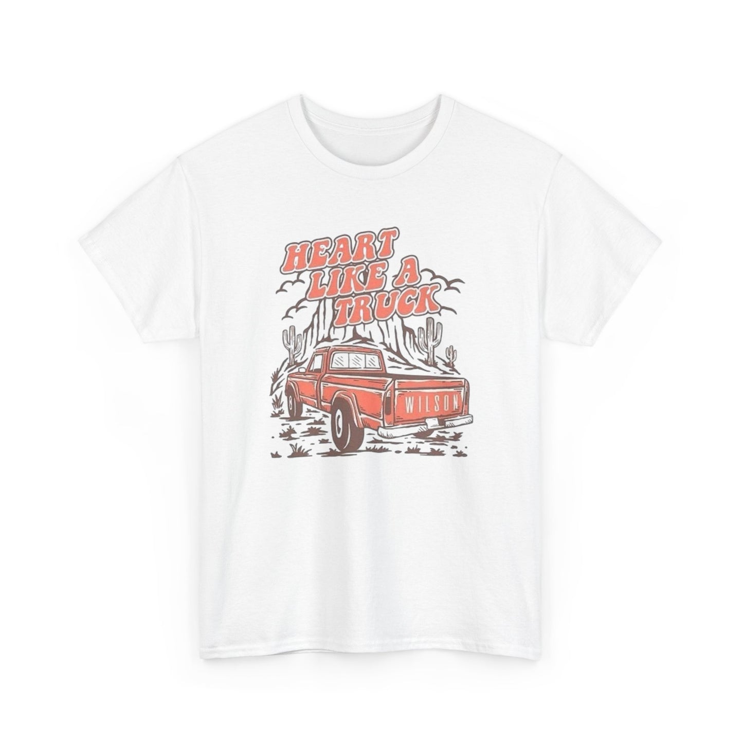Heart Like A Truck Graphic T Shirt Unisex Heavy Cotton Tee