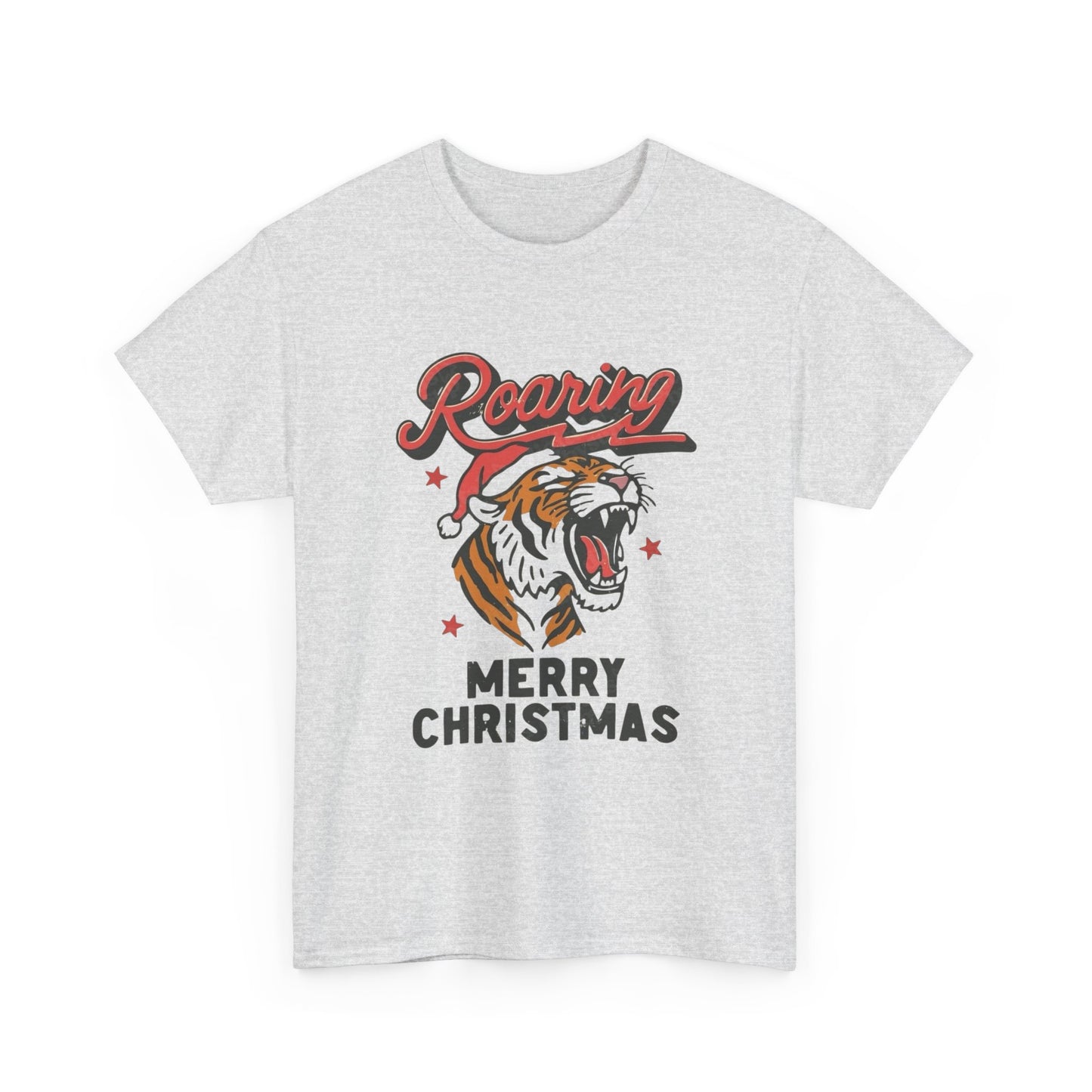 Roaring Merry Christmas Graphic T Shirt NEW Unisex Heavy Cotton Tee