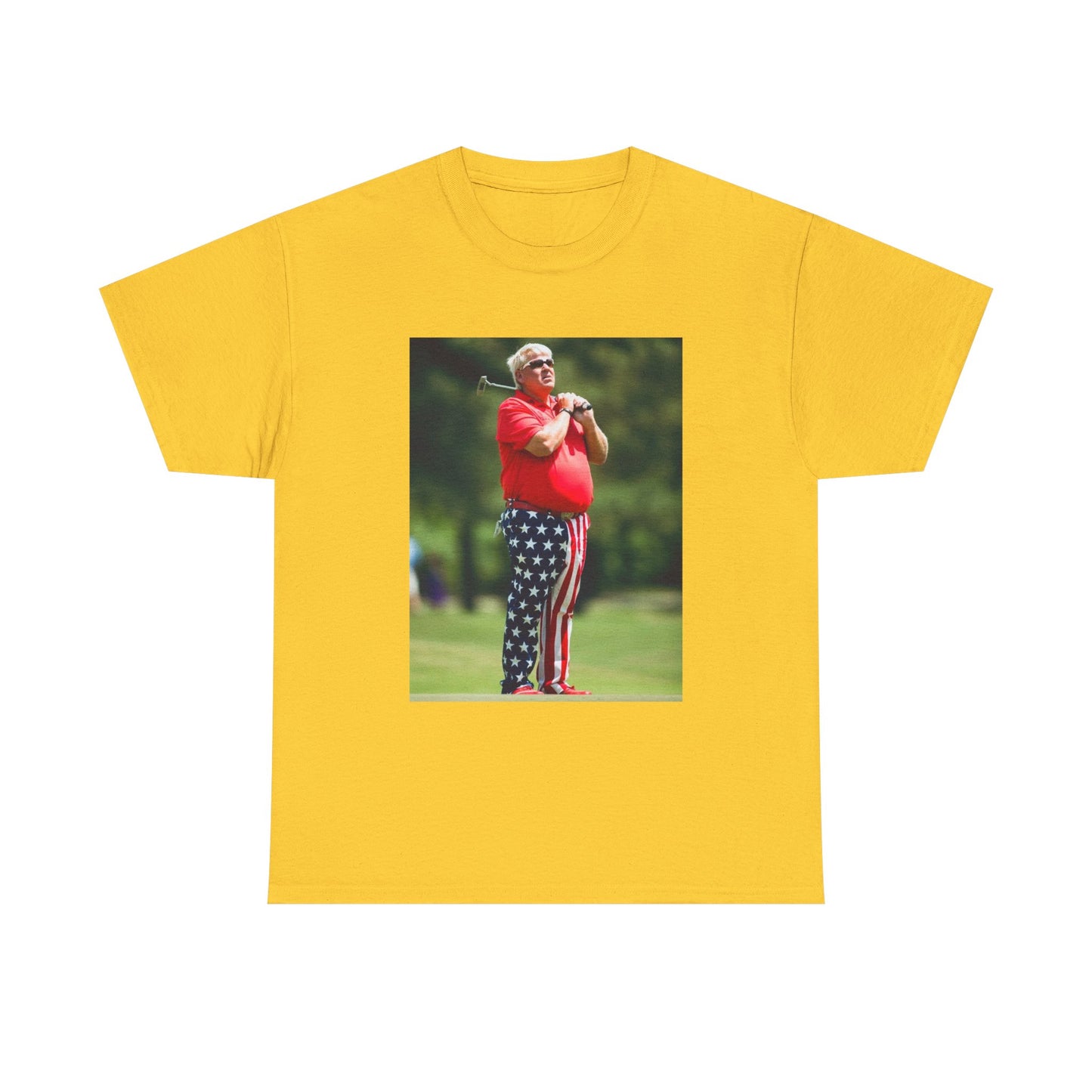 John Daly Tshirt Golf American Flag Masters Tiger woods Unisex Heavy Cotton Tee