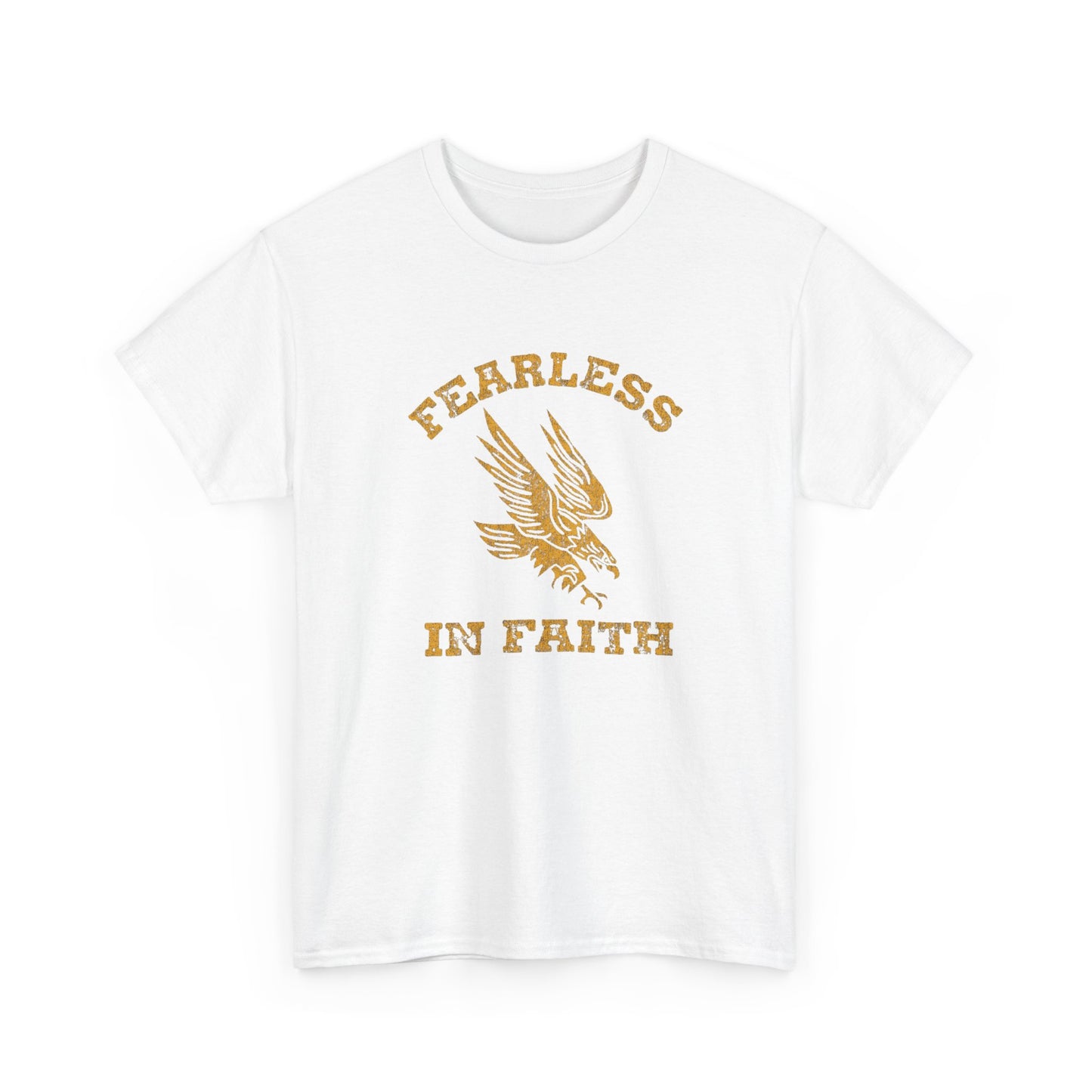 Fearless In Faith Graphic T Shirt NEW GIFT Unisex Heavy Cotton Tee