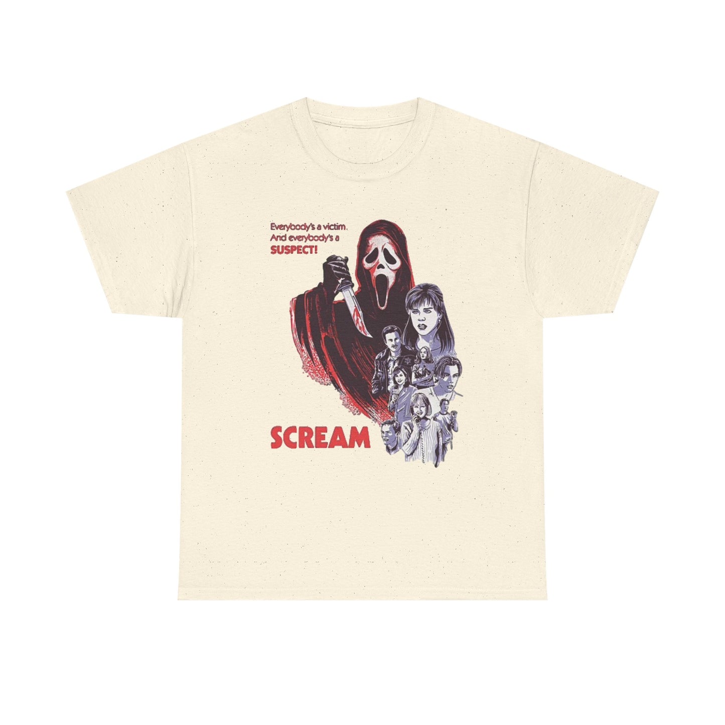 Scream Graphic T Shirt Retro Movie Horror Film Vintage Unisex Heavy Cotton Tee