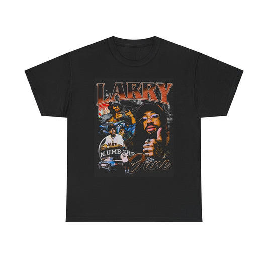 Larry June Graphic T Shirt Vintage Unisex Heavy Cotton Tee