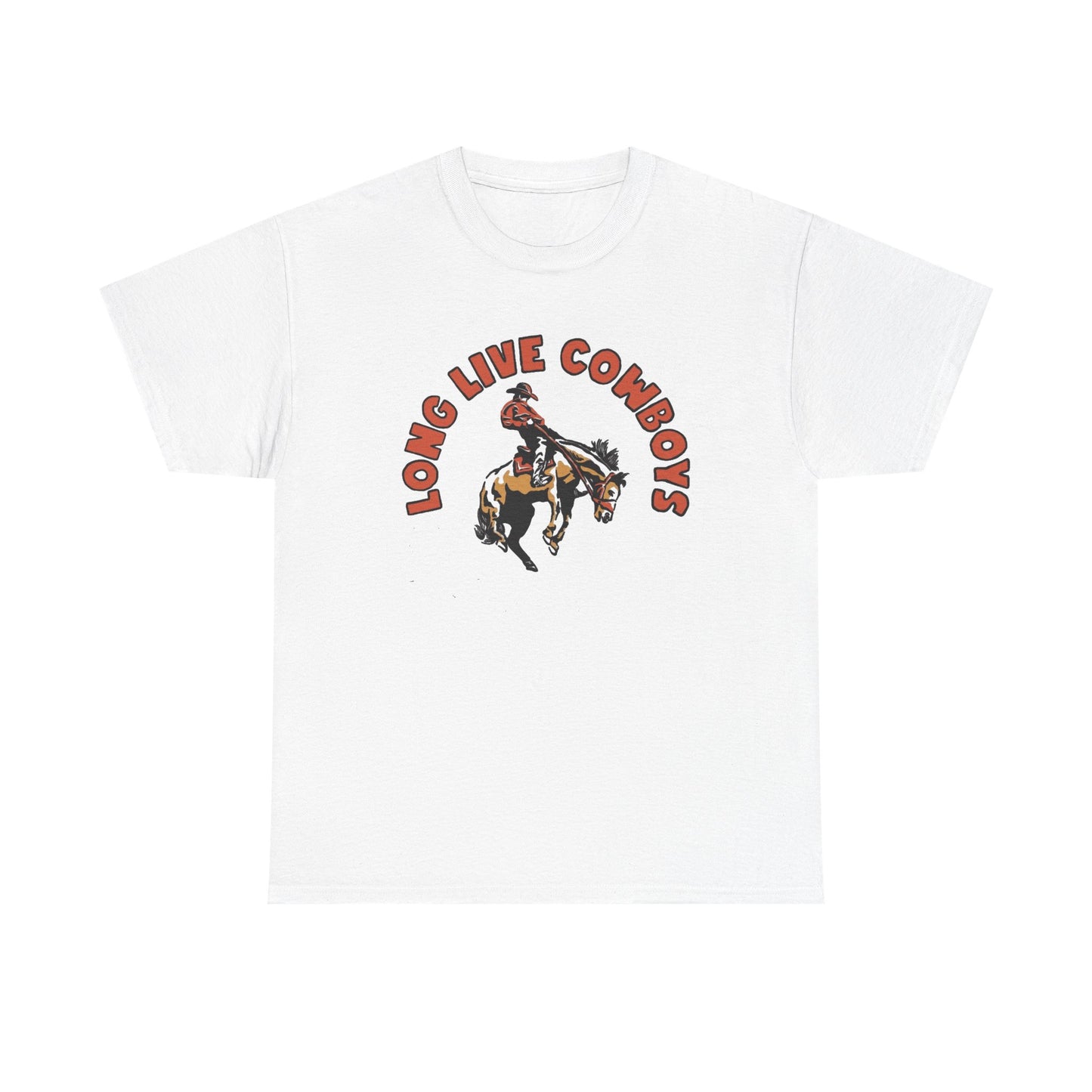 Long Live Cowboys Graphic T Shirt Men's Heavy Cotton Tee