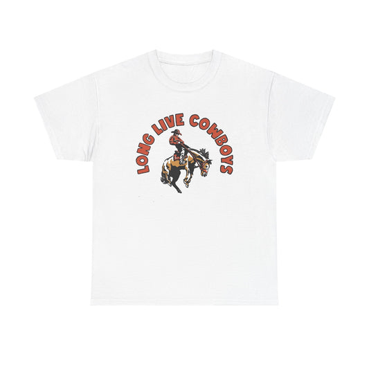Long Live Cowboys Graphic T Shirt Men's Heavy Cotton Tee