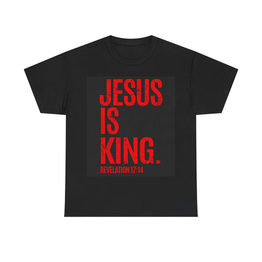 Jesus is King Tshirt God Religion Graphic Unisex Heavy Cotton Tee