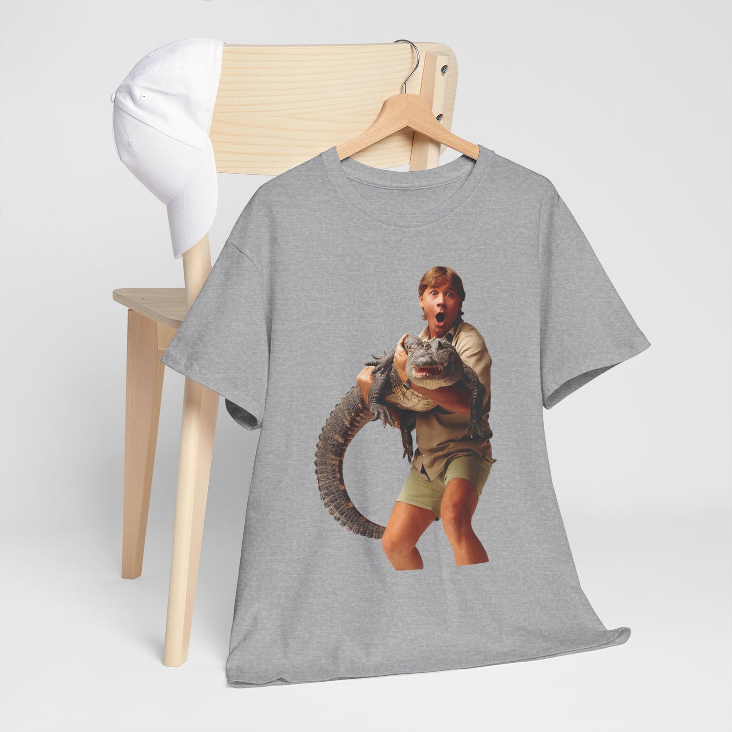 Crocodile Hunter Funny Retro 90's Graphic T Shirt Unisex Heavy Cotton Tee