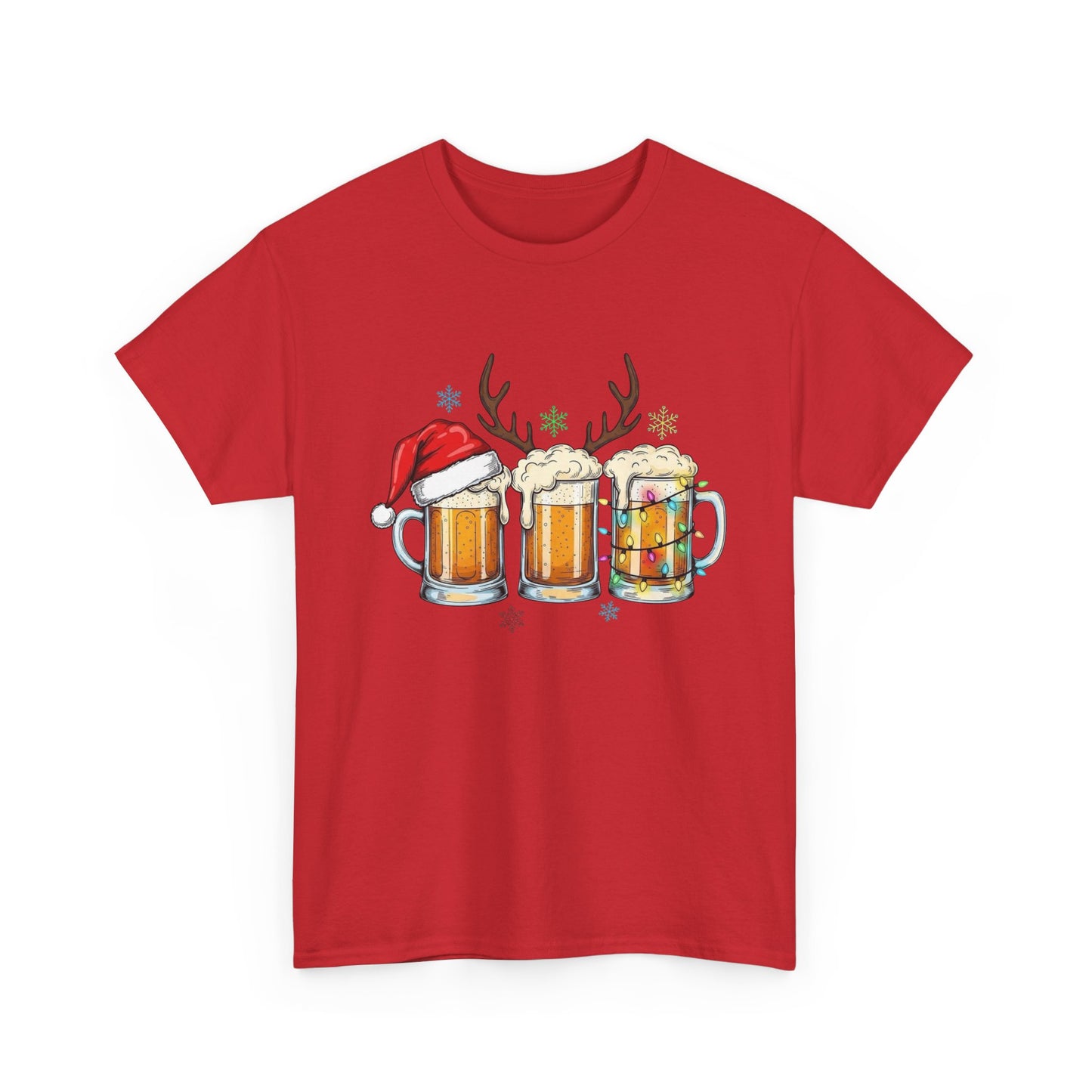 Christmas Beers Graphic T Shirt NEW ADULT