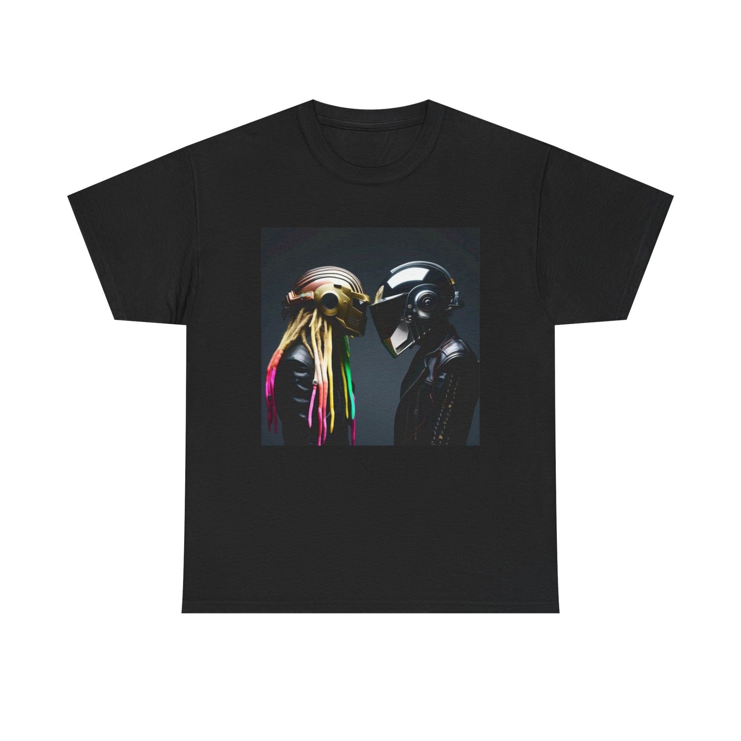 Daft Punk Graphic Neon Tshirt EDM Techno Tour Merch Unisex Heavy Cotton Tee