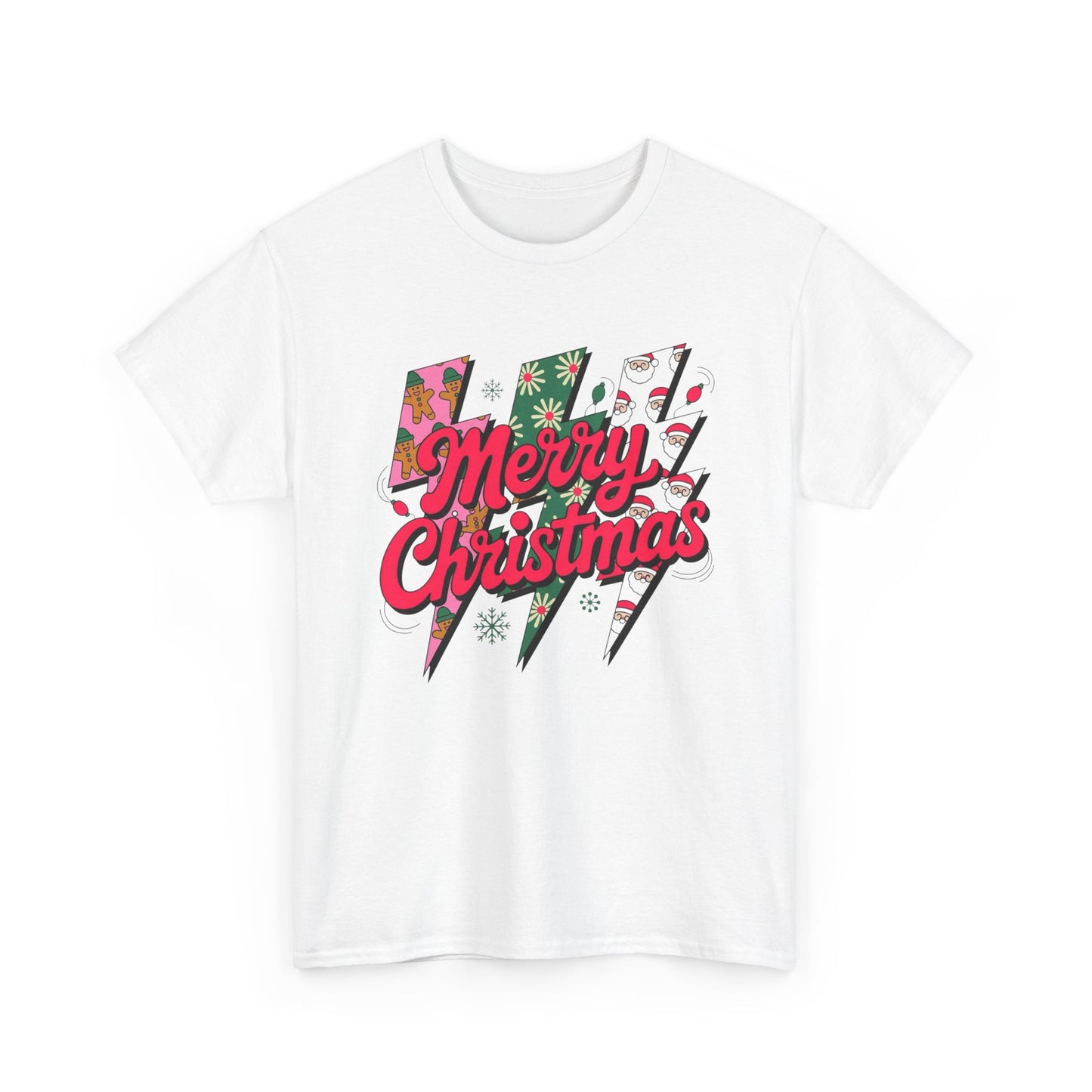 Christmas Lighting Bolts Graphic T Shirt NEW ADULT