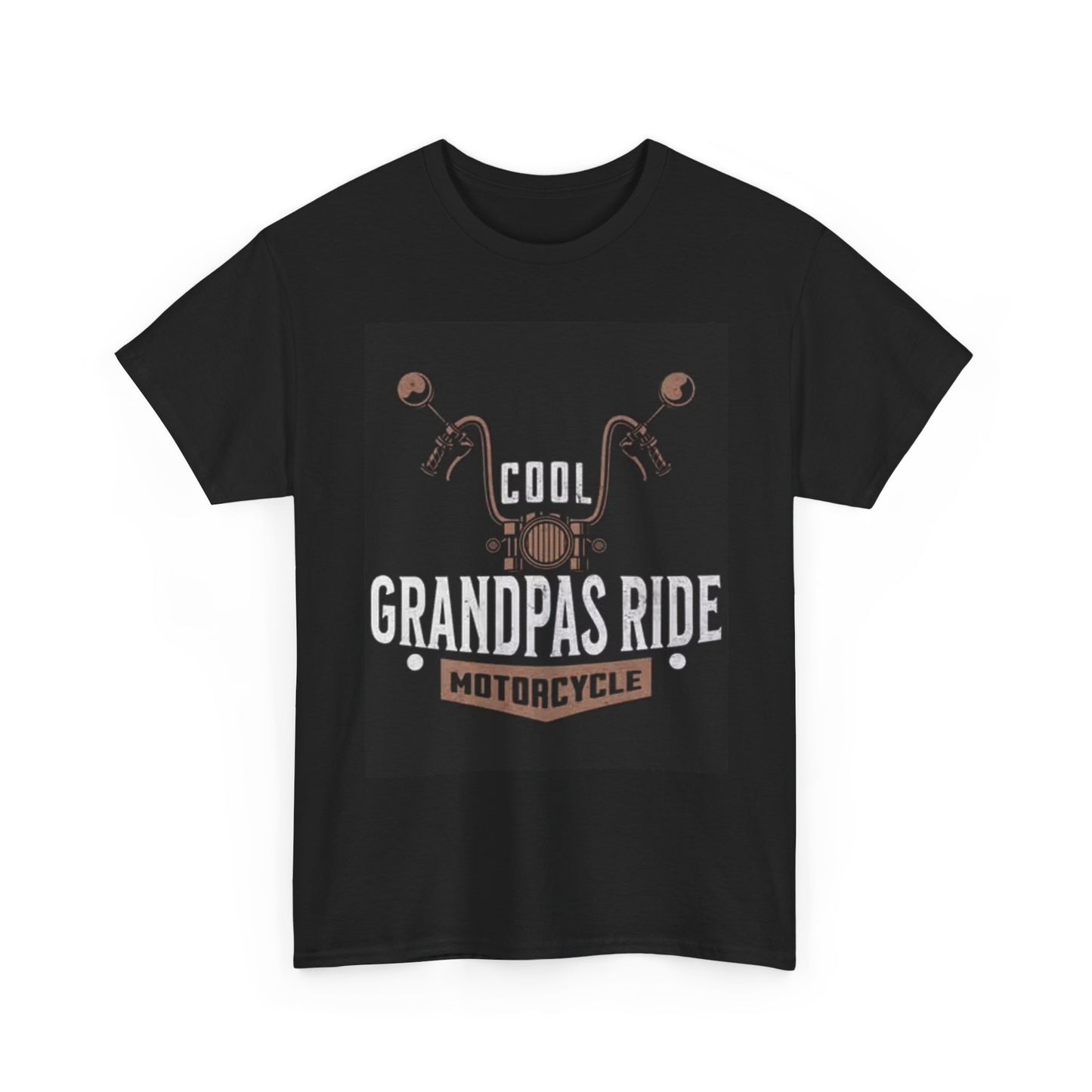 Grandpas Cool Ride Graphic T Shirt Motorcycles Graphic Unisex Heavy Cotton Tee