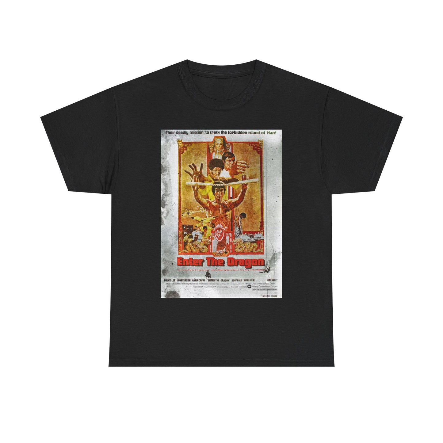 Bruce Lee Tshirt Vintage Enter the Dragon graphic UFC Wrestling Heavy Cotton Tee