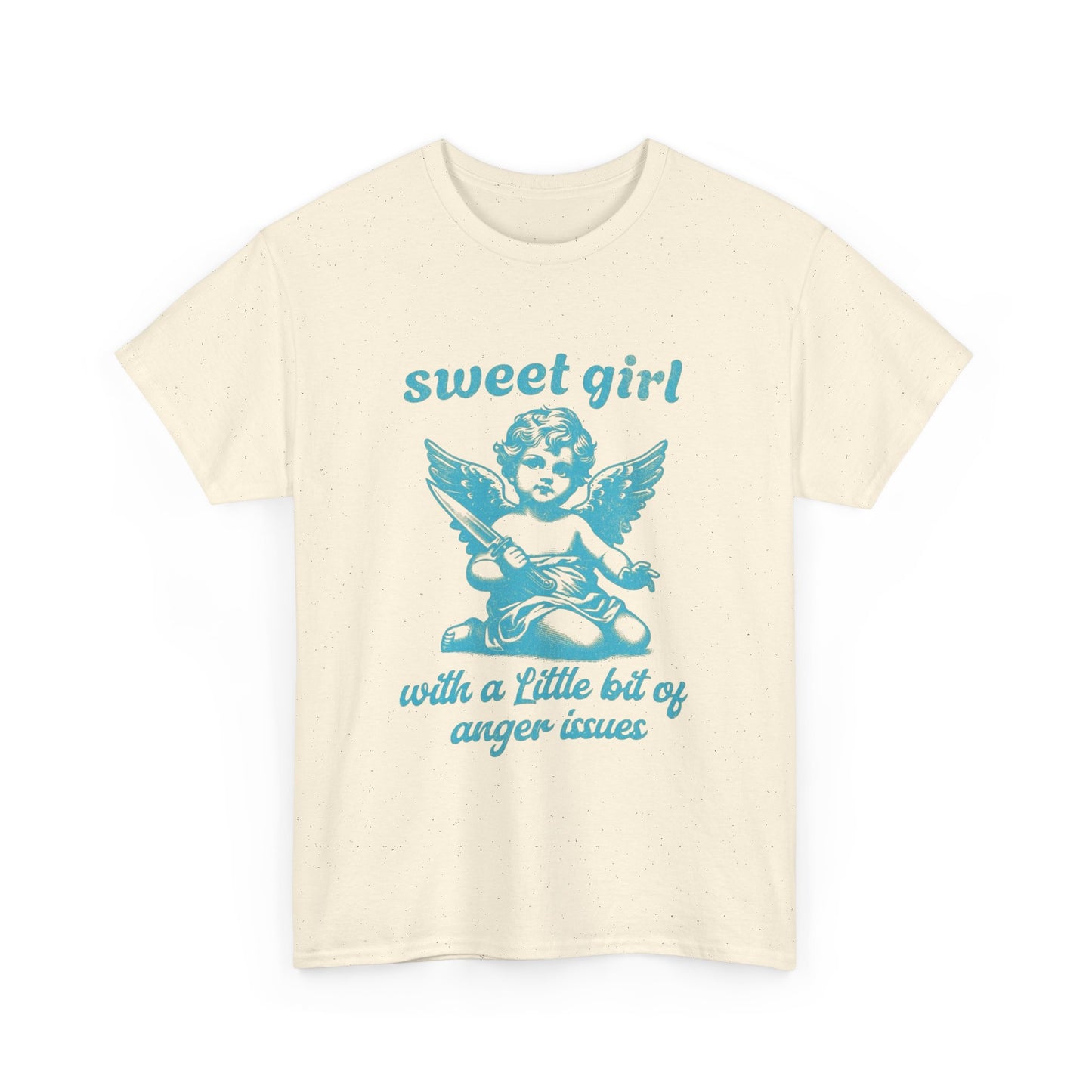 Sweet Girl With An Anger Issue Women's Graphic T Shirt Unisex Heavy Cotton GIFT