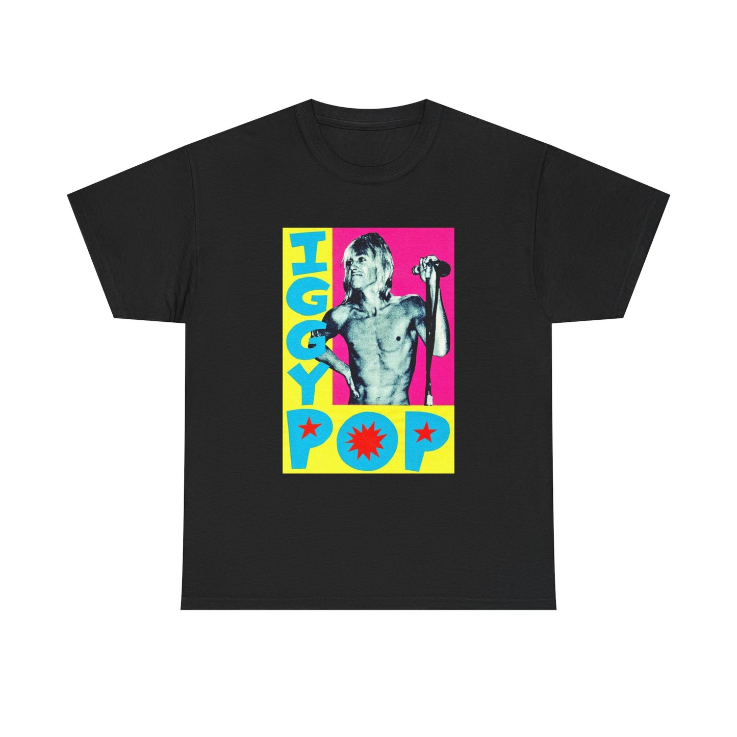 Iggy Pop Tshirt Poster Retro Rock New Lust For Life Unisex Heavy Cotton