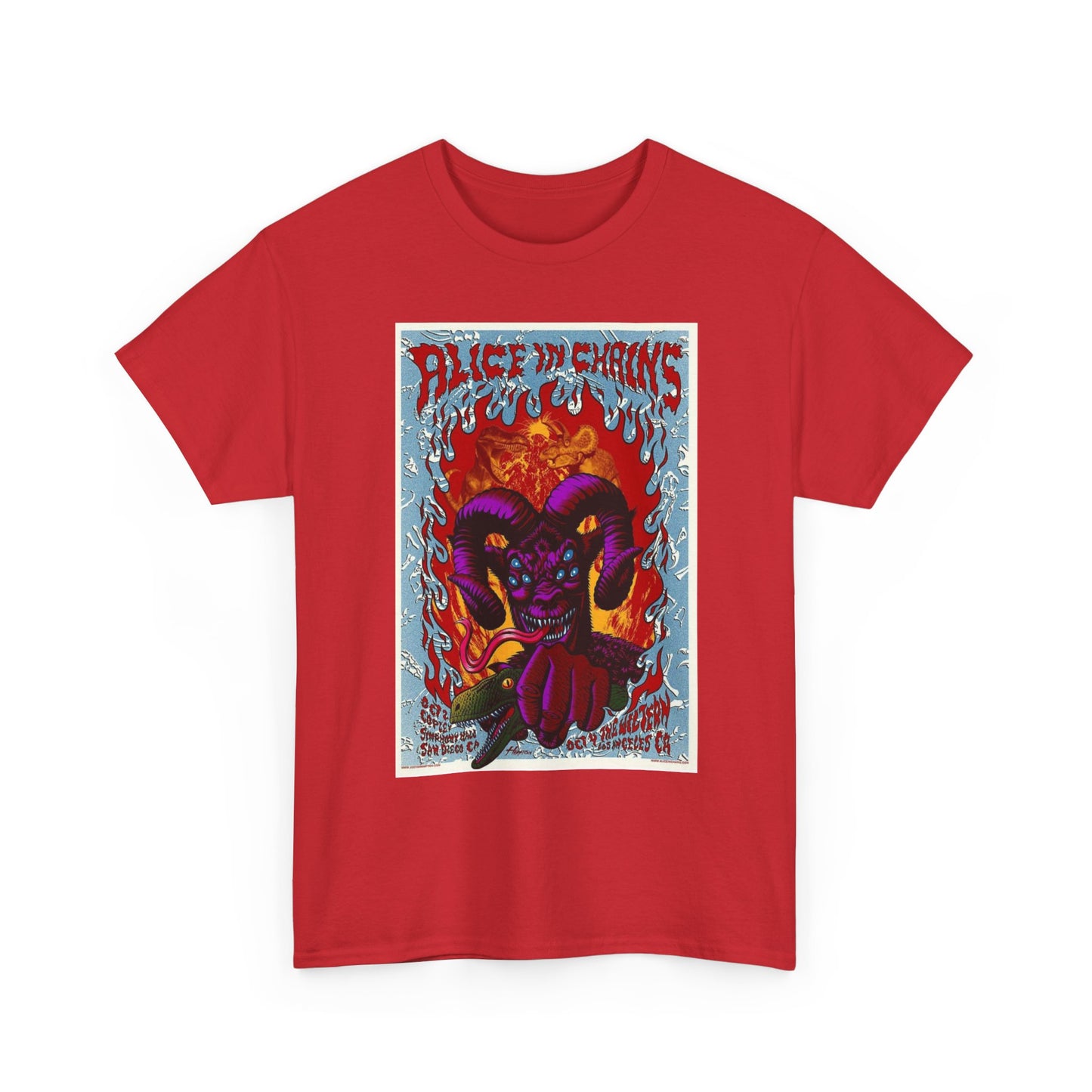 Alice In Chains Rock Band T Shirt Merch Poster Unisex Heavy Cotton Tee