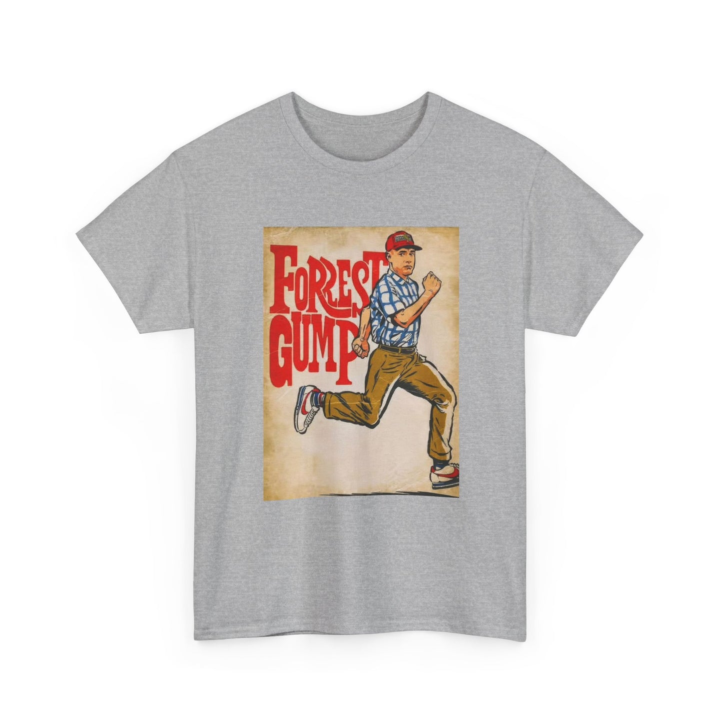 Forrest Gump Tshirt Vintage Retro Movie Poster Unisex Heavy Cotton Tee