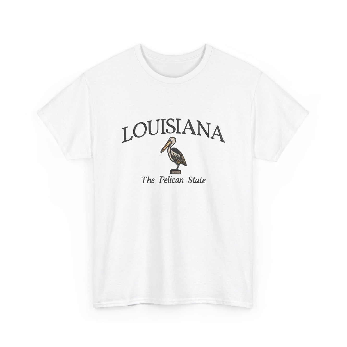 Louisiana The Pelican State Graphic T Shirt NEW Unisex Heavy Cotton Tee