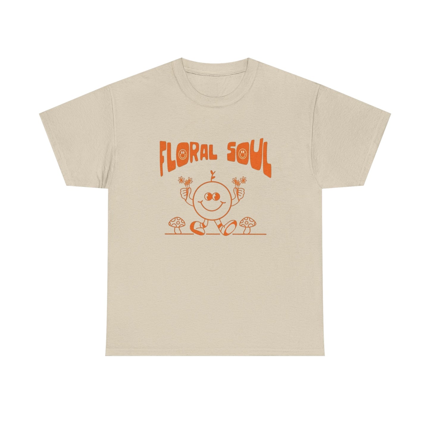 Floral Soul Retro Graphic T Shirt Unisex Heavy Cotton Tee
