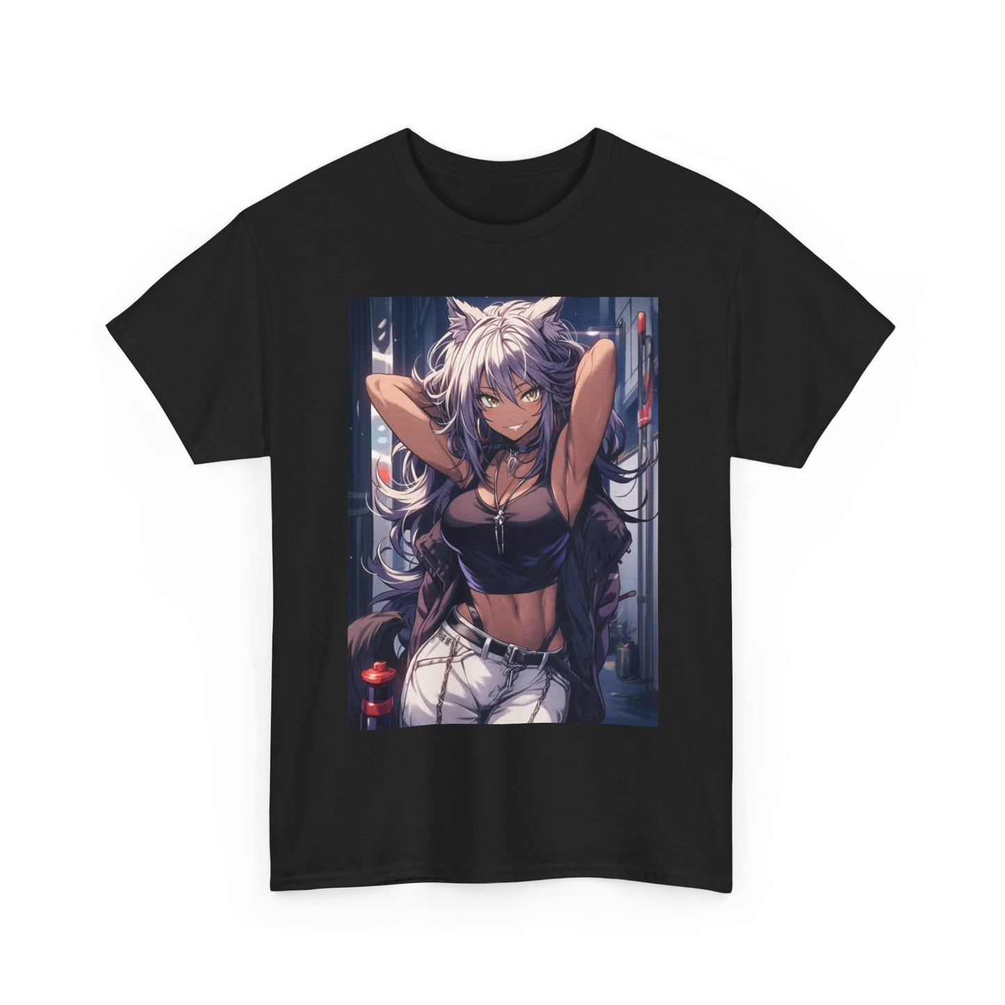 Waifu Anime T-shirt Girl Graphic Cartoon Retro Gaming Unisex Heavy Tee Gamer 21