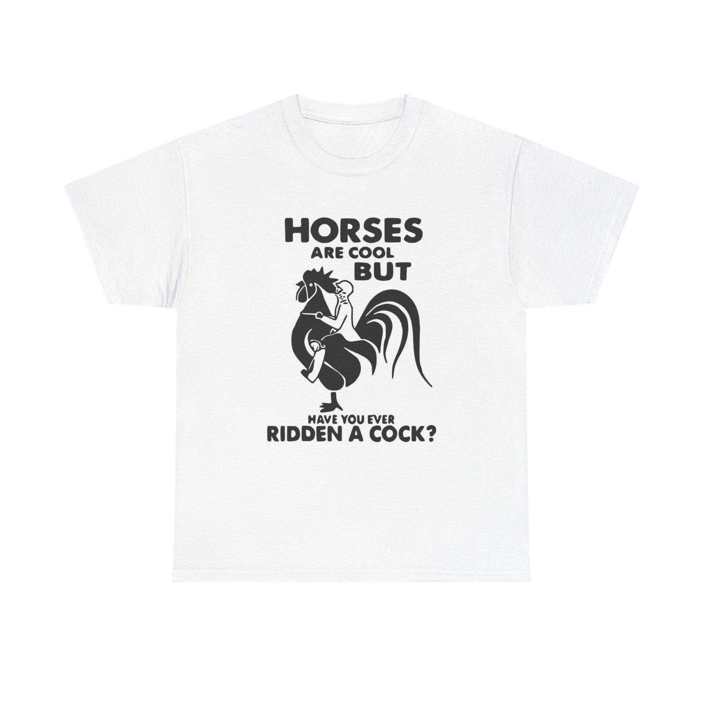 Horses Are Cool Funny Graphic T Shirt Unisex Heavy Cotton Tee