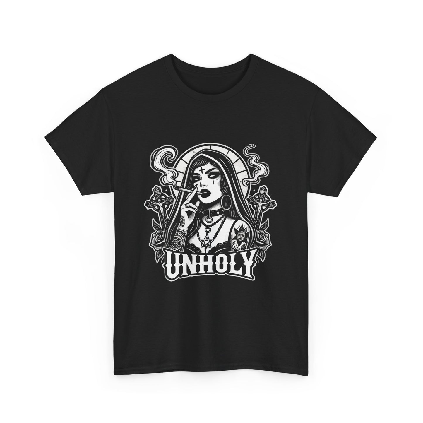 Unholy Graphic T Shirt Unisex Heavy Cotton Tee