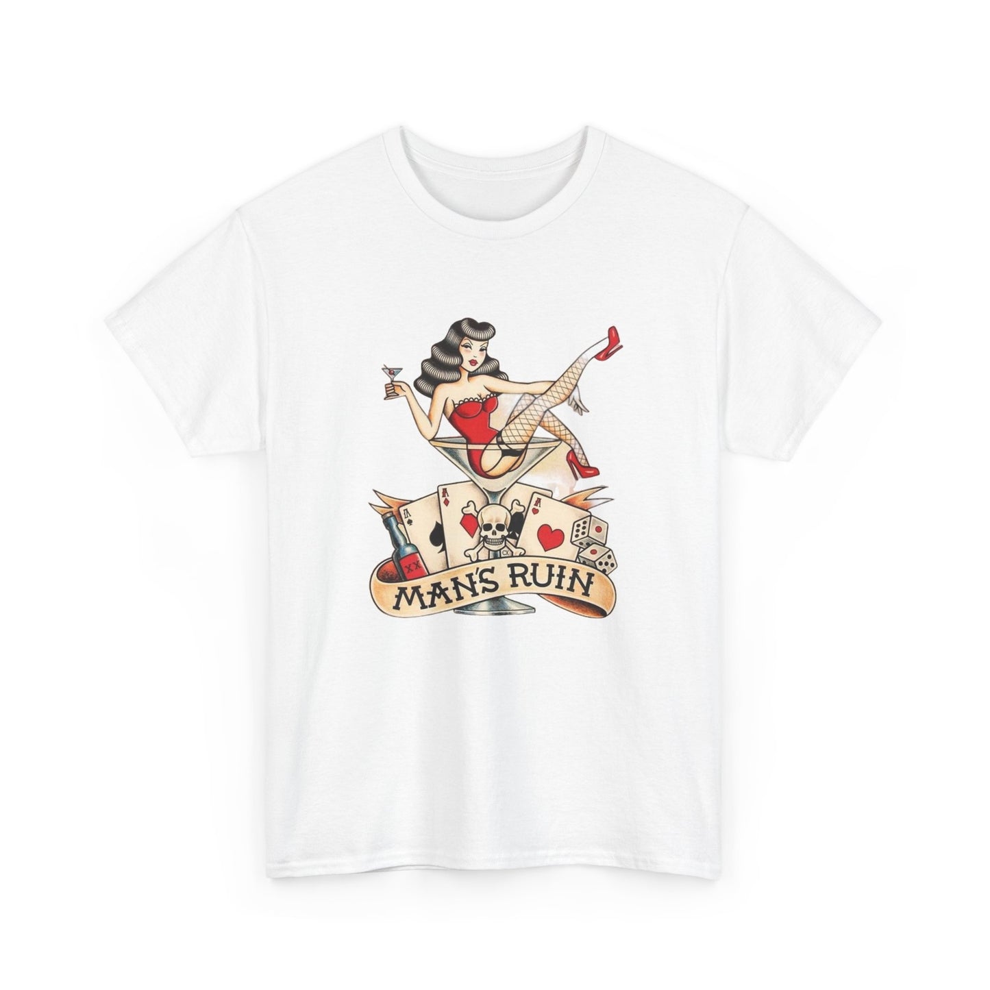 Sailor Jerry vintage tattoo navy retro graphic Unisex Heavy Cotton Tee