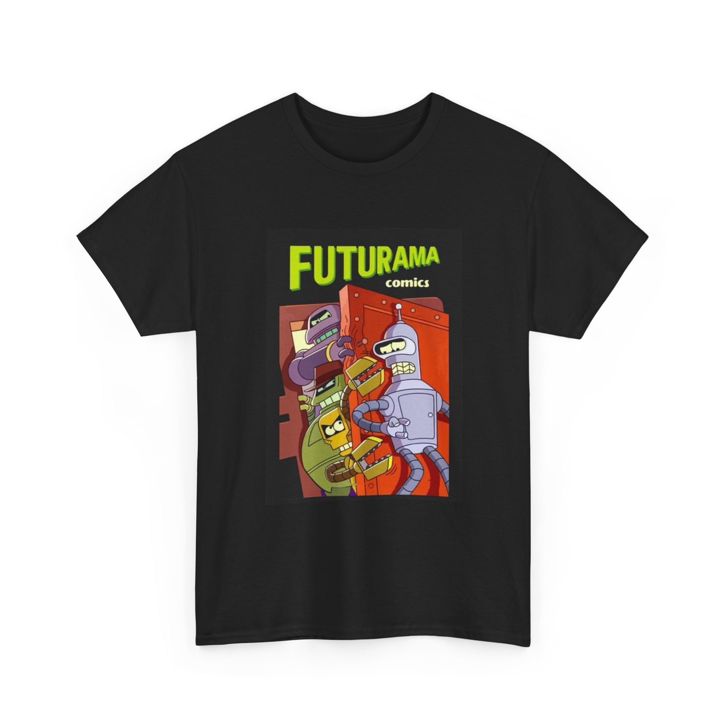 Futurama Tv Show Shirt Funny Joke Poster Bender Unisex Heavy Cotton Tee