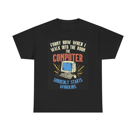 Computer Repair Funny Graphic T Shirt Retro Vintage Unisex Heavy Cotton Tee