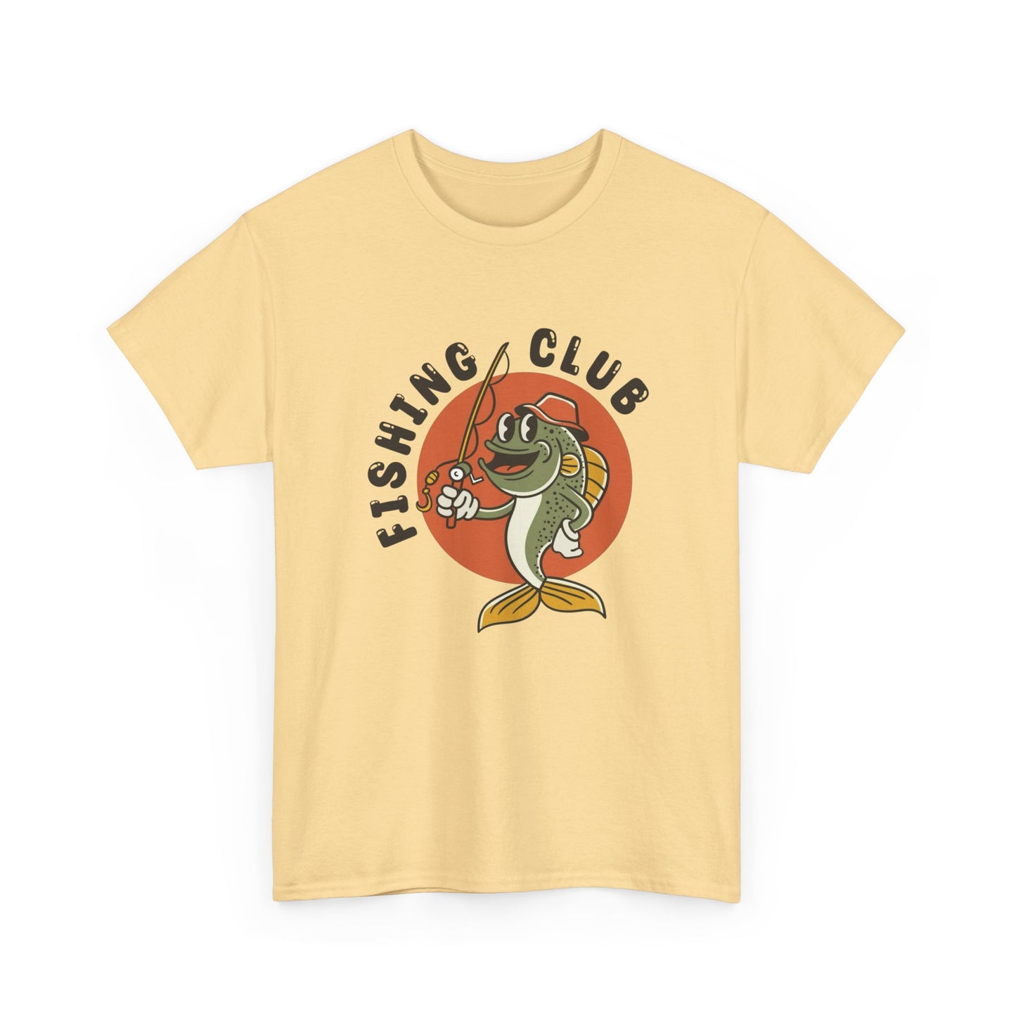 Fishing Club Graphic T Shirt NEW Adult Unisex Heavy Cotton Tee