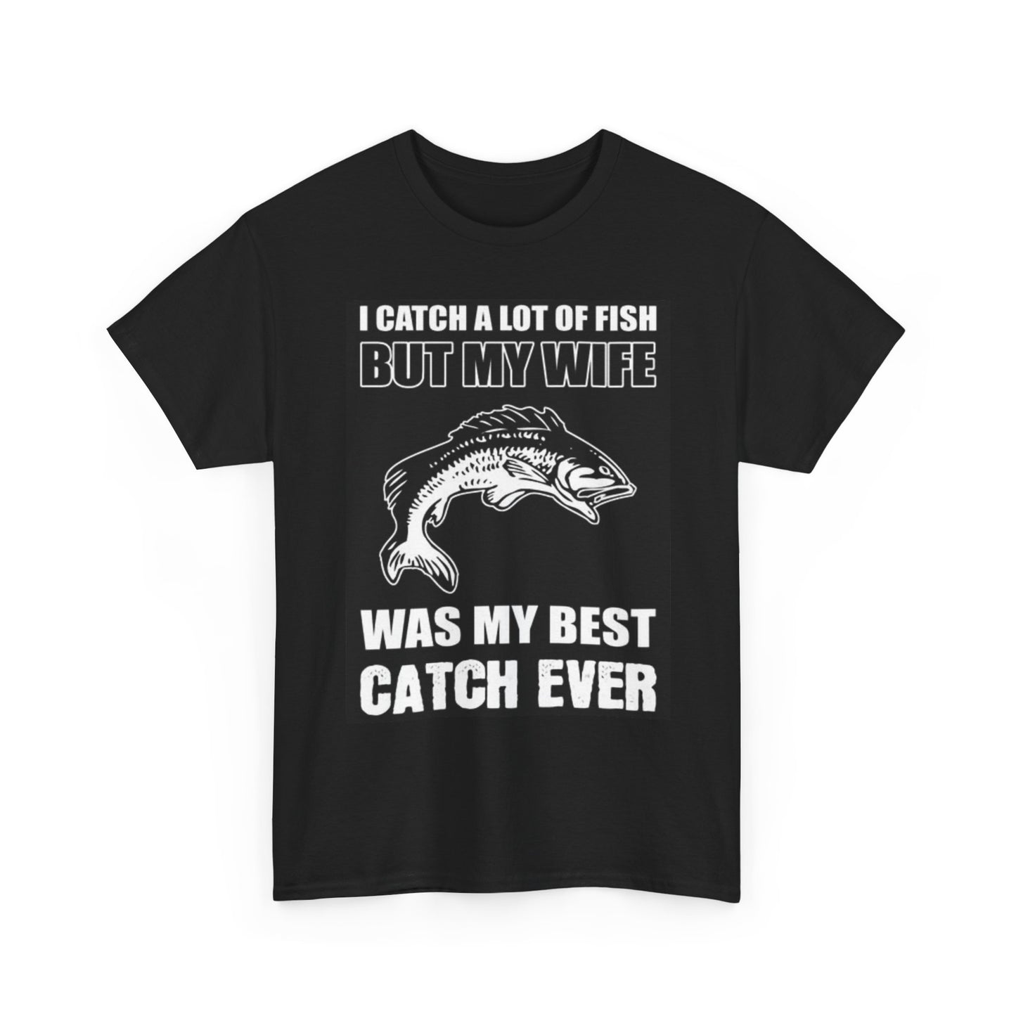 Wife Fishing Graphic T Shirt Funny Boating Gift Unisex Heavy Cotton Tee