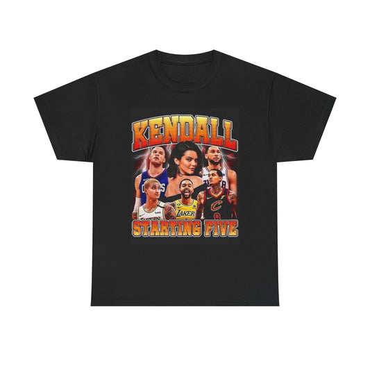 Kendall Jenner Funny Graphic T Shirt Starting Five Retro Unisex Heavy Cotton Tee