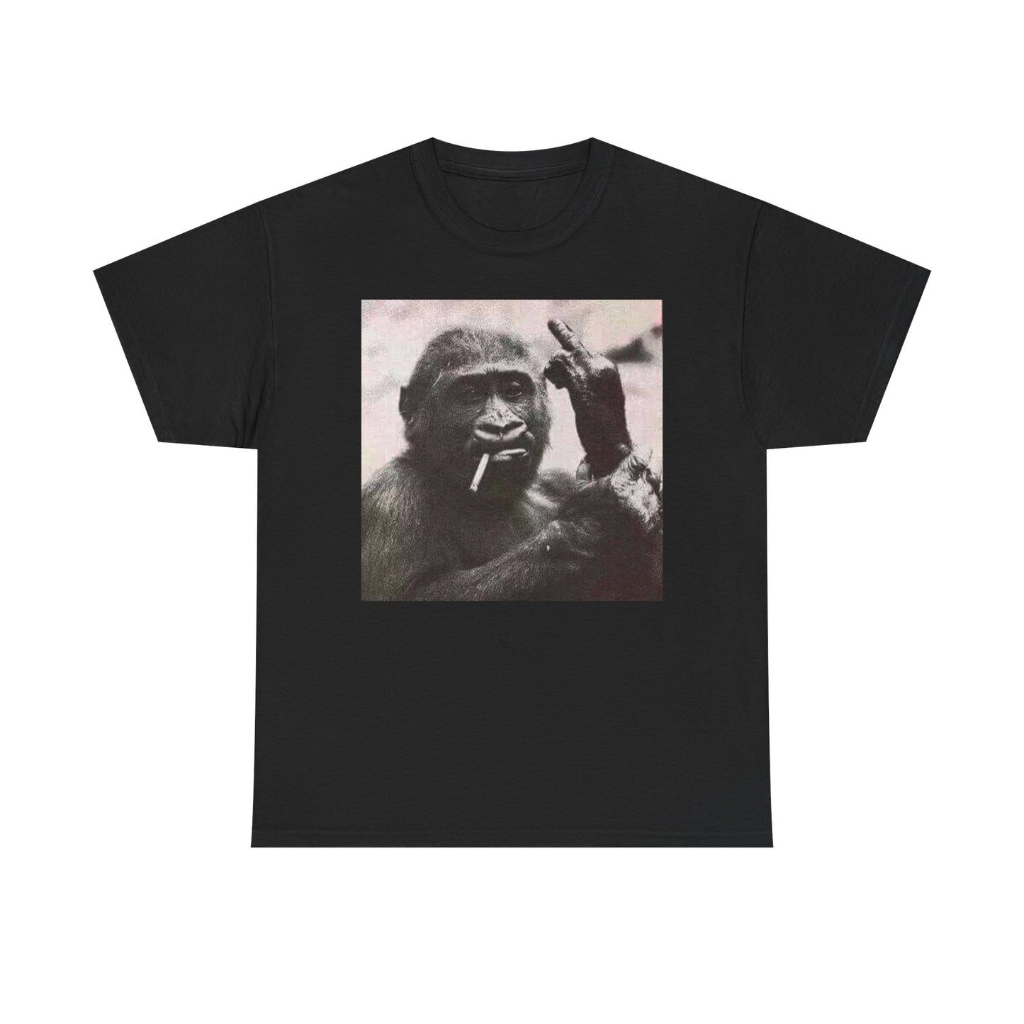 Funny Monkey Smoking Graphic T Shirt Unisex Heavy Cotton Tee BRAND NEW