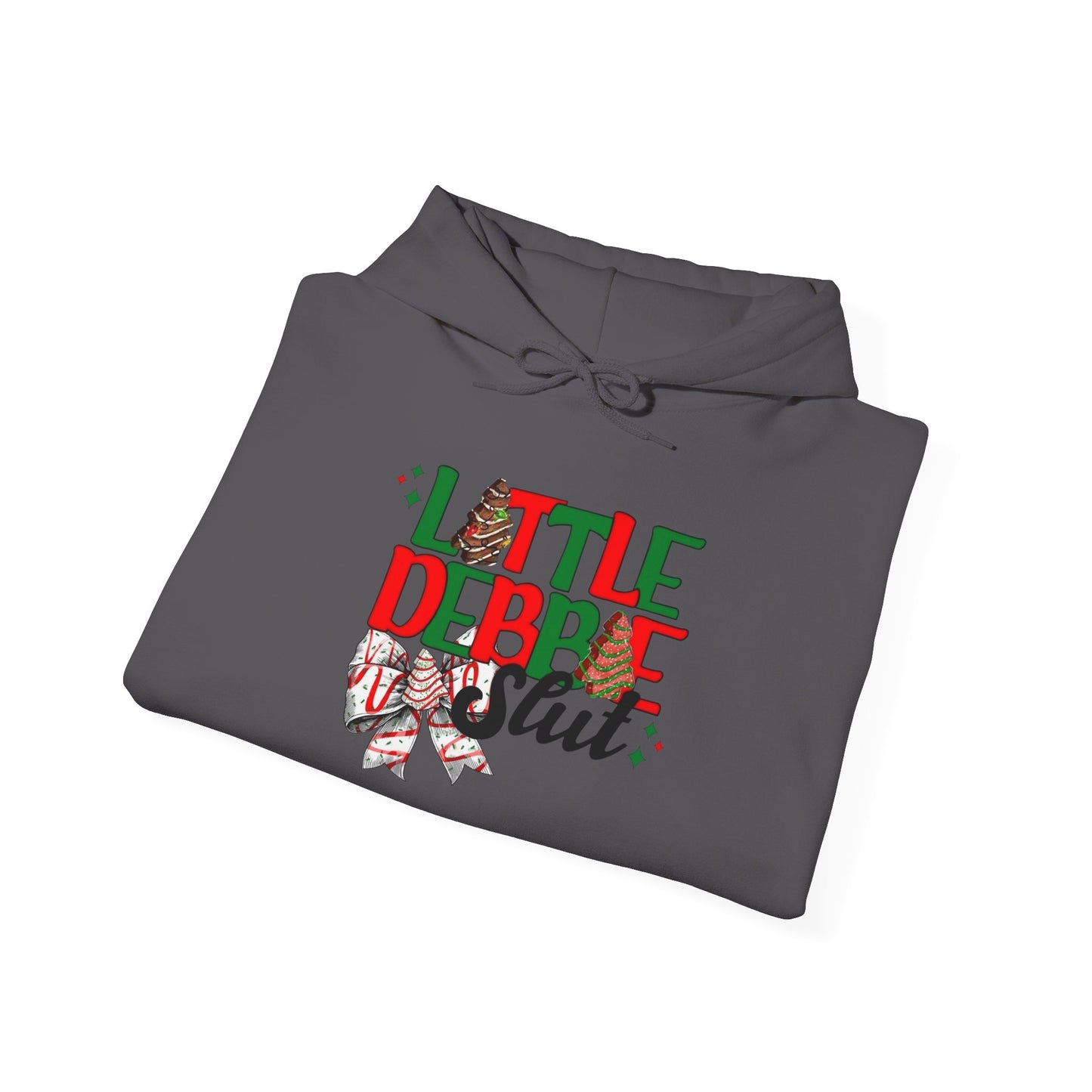 Little Debbie Slut Funny Christmas Graphic Hoodie Heavy Blend™ Hooded Sweatshirt