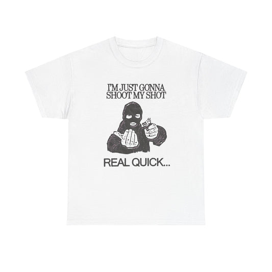 I'm Gonna Shoot My Shot Graphic T Shirt NEW Unisex Heavy Cotton Tee