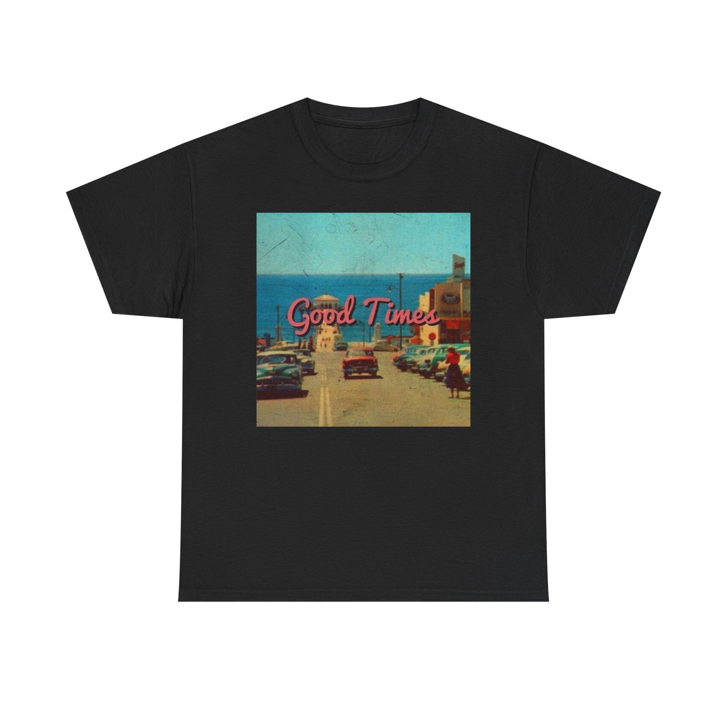 Good Times Beach Graphic T Shirt Unisex Heavy Cotton Tee Gift