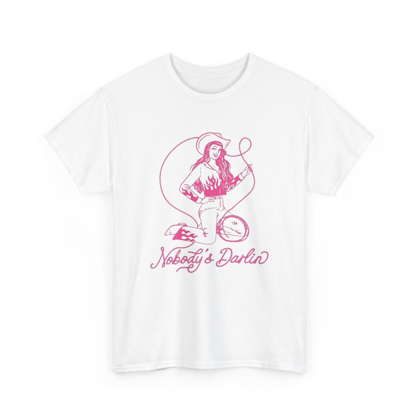 Nobody's Darling Cowgirl Vintage Graphic T-Shirt, Unisex Cotton Shirt